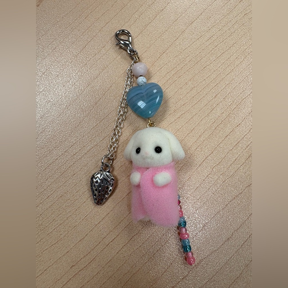 CALICO CRITTERS Custom Phone Charm Keychains! 🐰Flora Rabbit Baby! 🩷